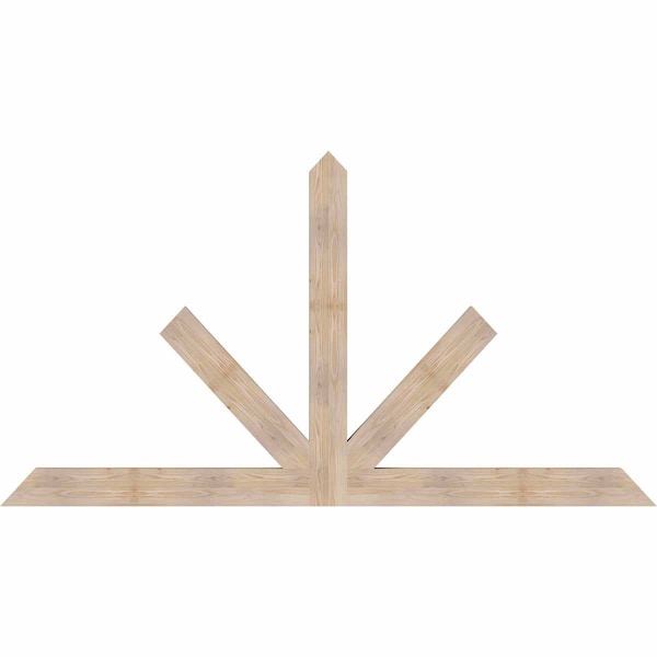 Ekena Millwork Saratoga Smooth Timber Gable Bracket, Douglas Fir, 96"W x 52"H x 3 1/2"D x 5 1/2"F, 13/12 Pitch GBW096X52X0406SAR00SDF - main